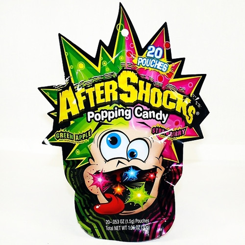 Aftershocks Popping Candy Peg Bag, 1.06 Ounce, 12 Per Box, 4 Per Case